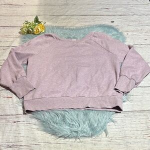 GAP Lavender Spacedye Pullover Top sz L